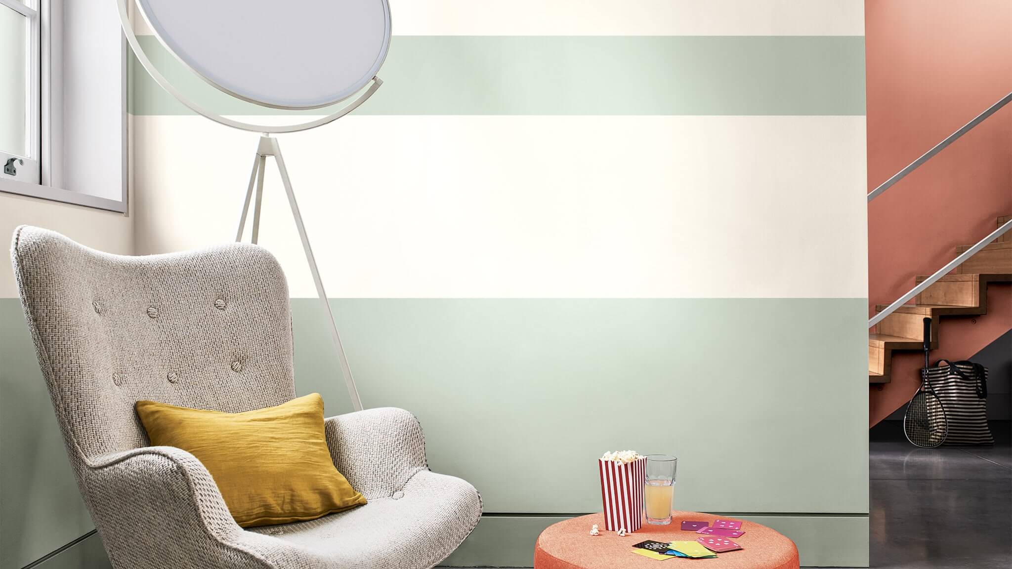 Неровные полосы создают веселый и изысканный интерьер cf20_how_to_paint_stripes